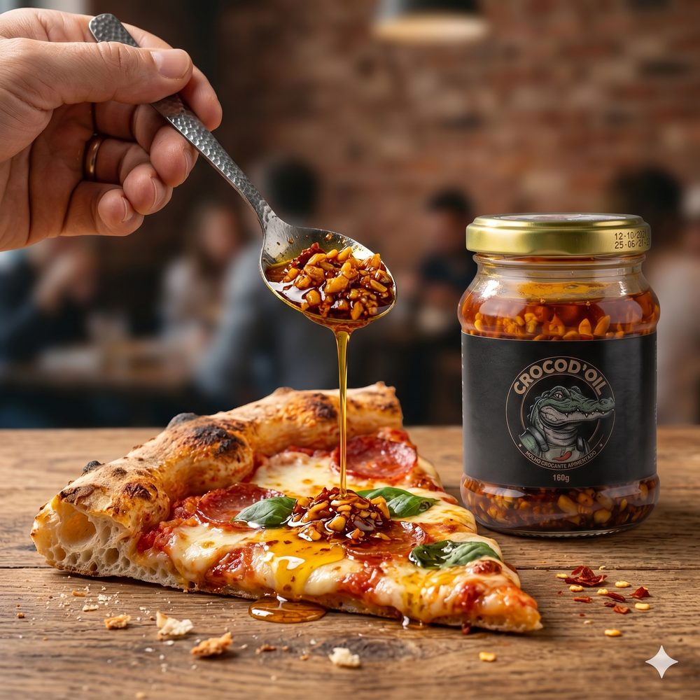 Crocod'Oil sobre pizza